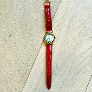 Vintage 1997 Barbie Relic Christmas Holiday Wristwatch – Red & Gold